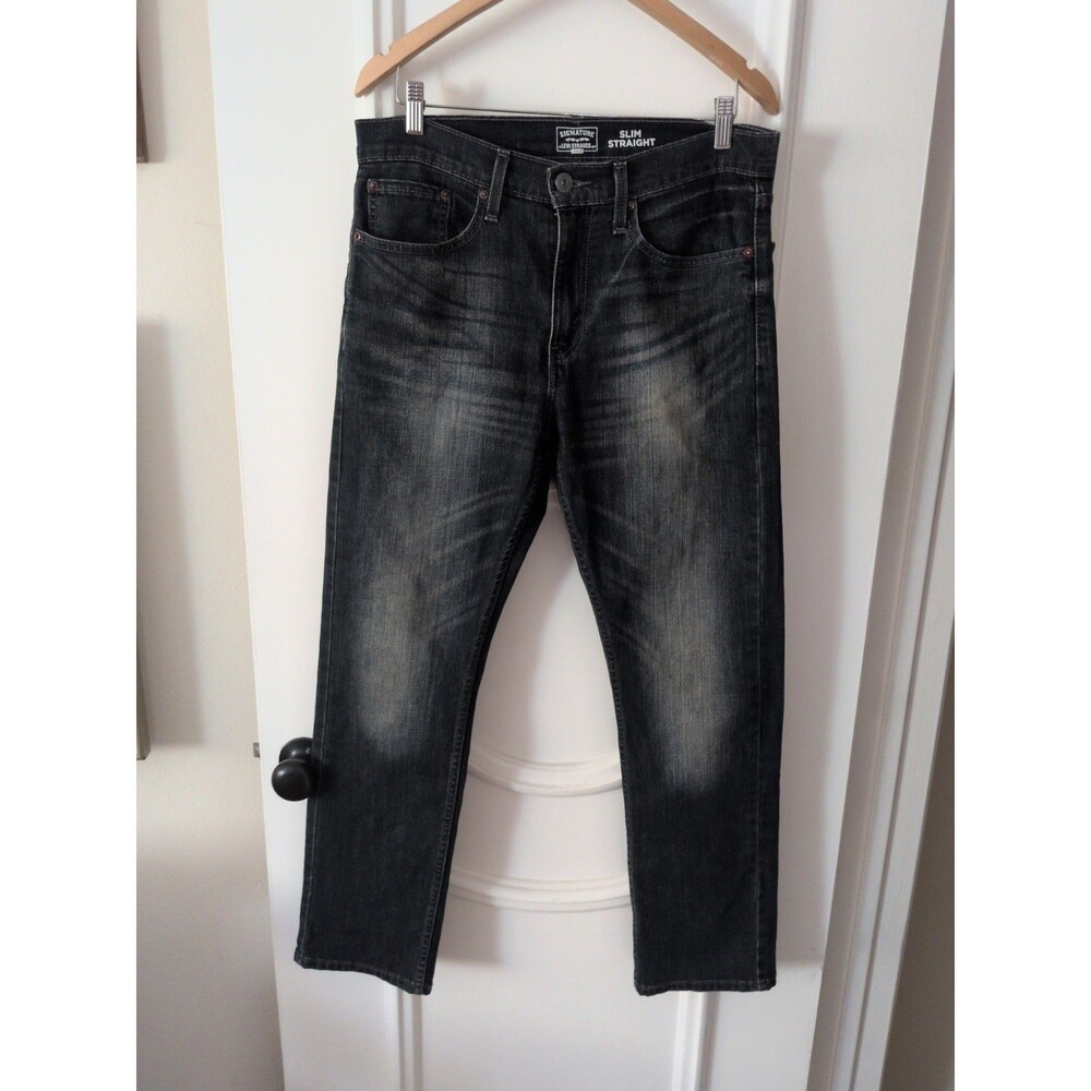 SIGNATURE by Levi Strauss Gold Jeans Men's W32 L30 Dark Wash Slim Straight